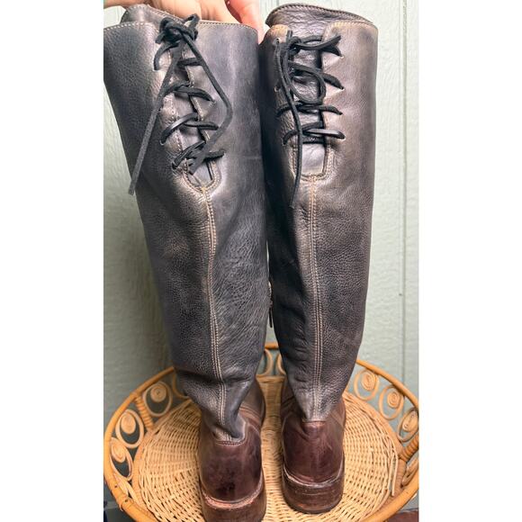 Bed Stu Manchester Leather Tall Riding Boots Distressed Brown 9.5 - Picture 3 of 8